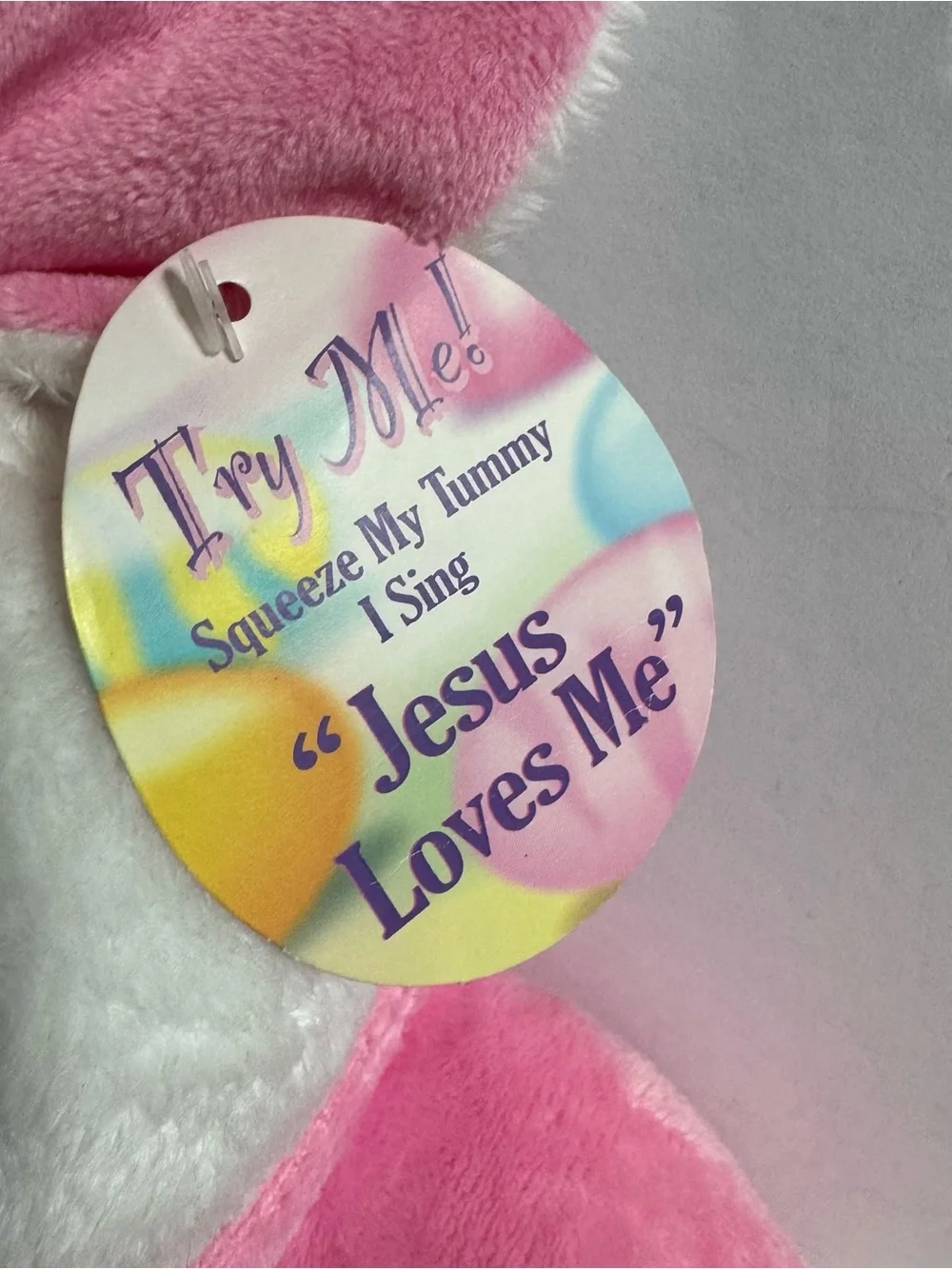 DanDee Jesus Loves Me Bunny Rabbit Plush Musical Singing NWT 13